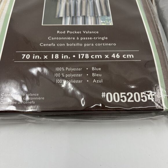 Set‎ Of 2 NWT Allen & Roth Allison Stripe Rod Pocket Valance 0052054 70"x18" - Picture 4 of 5
